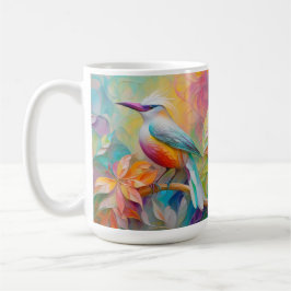 Caneca De Café Pássaro da fantasia vermelho-rosa-bico