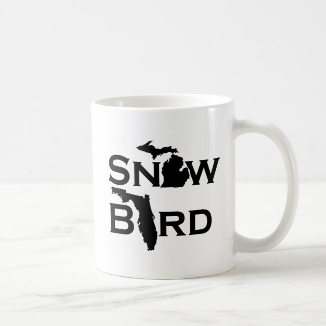 Caneca De Café Pássaro da neve (Direita)