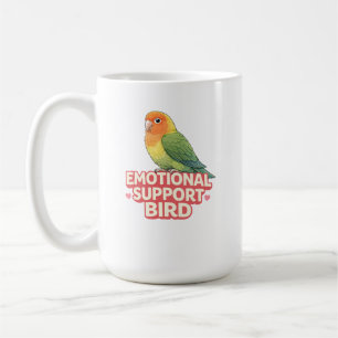 Caneca De Café Pássaro de Apoio Emocional Lovebird