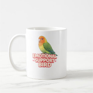 Caneca De Café Pássaro de Suporte Emocional Lovebird