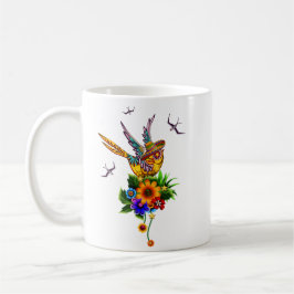 Caneca De Café Pássaro do crânio de açúcar engraçado