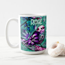 Pássaro Floral Abstrato Caprichoso Personalizado