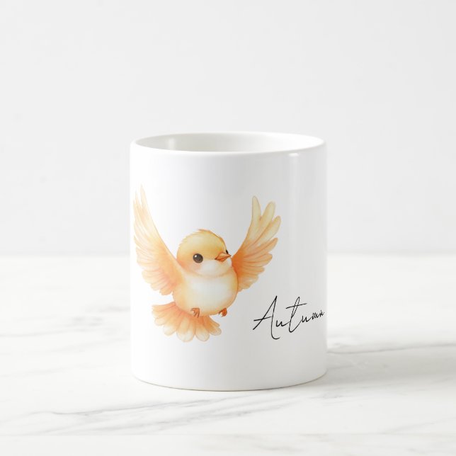 Caneca De Café Pássaro Laranja (Centro)