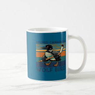 Caneca De Café Pássaro lobo canadense estúpido meme engraçado do