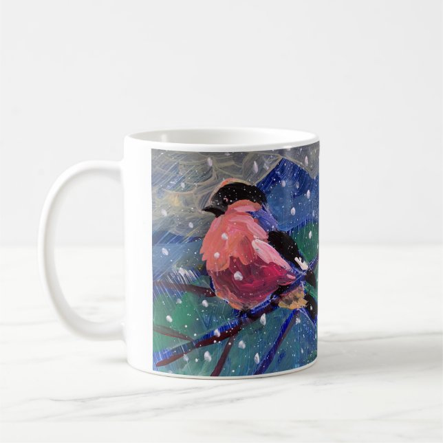 Caneca De Café Pássaro natalino (Esquerda)