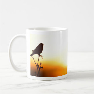 Caneca De Café Pássaro Negro de asa vermelha