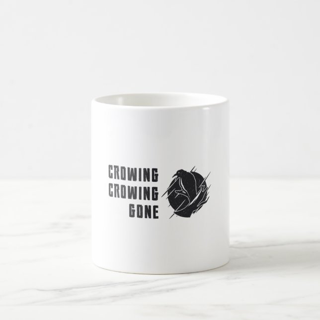 Caneca De Café Pássaro Observando Crowing Engraçado Observador De (Centro)
