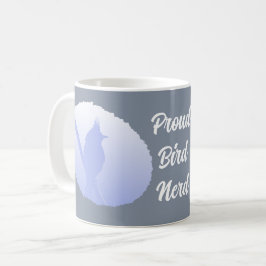 Caneca De Café Pássaro Orgulhoso Silhueta de Pássaro Azul Claro