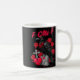 Caneca De Café Pássaro Preto Engraçado F-caw-f Anti Dia dos Namor