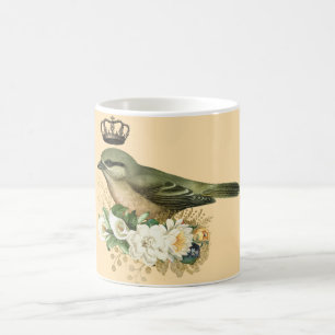 Caneca De Café Pássaro rico Coroa em Pêssego