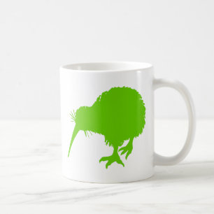 Caneca De Café Pássaro verde do quivi