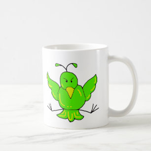 Caneca De Café pássaro verde, pássaro verde