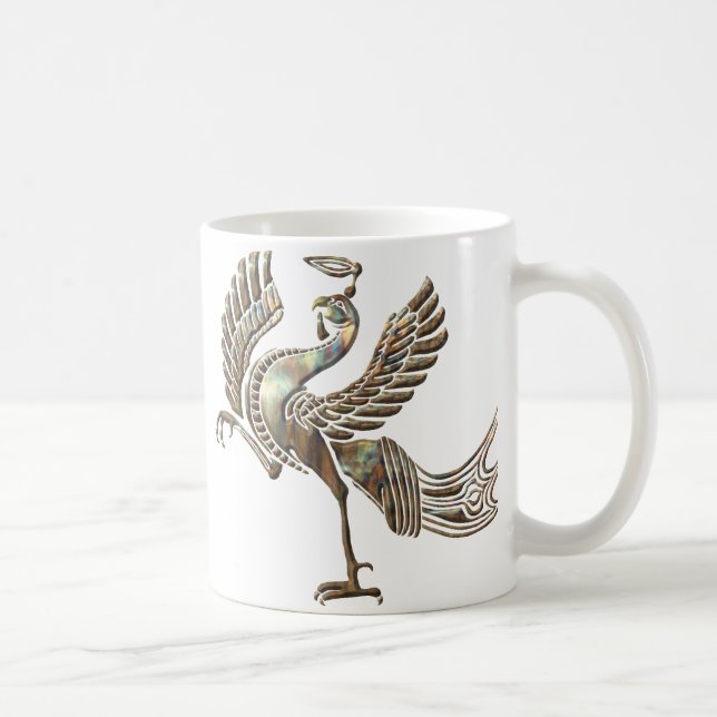 Caneca De Café Pássaro vermelho aqueceu o cobre (Direita)