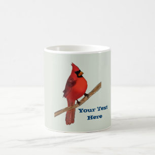 Caneca De Café Pássaro vermelho cardinal do norte