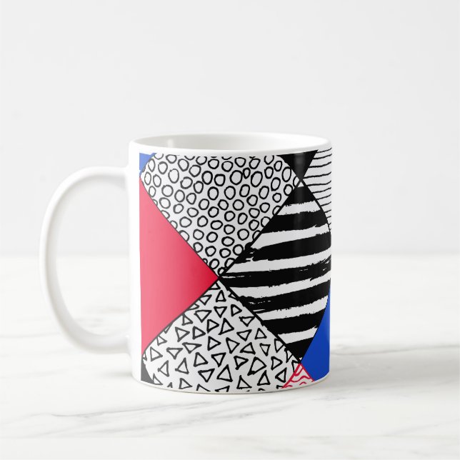 Caneca De Café Pássaros, bolinhas. (Esquerda)