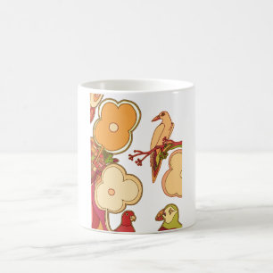 Caneca De Café Pássaros Caprichosos