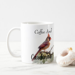 Caneca De Café Pássaros Cardinals Personalizados para Observadore