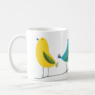 Caneca De Café Pássaros com cores diferentes em um MUG