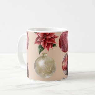 Caneca De Café Pássaros das Aves Aquáticas de Natal Padrão de Bal