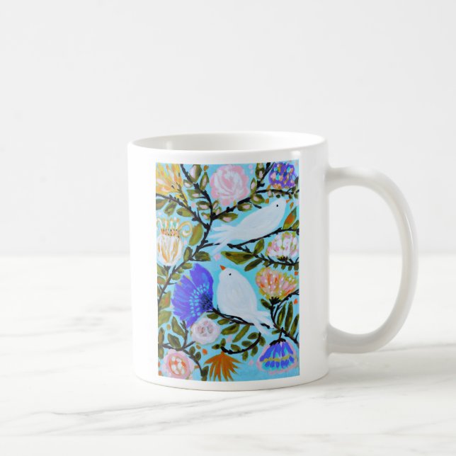 Caneca De Café Pássaros de Amor II (Direita)