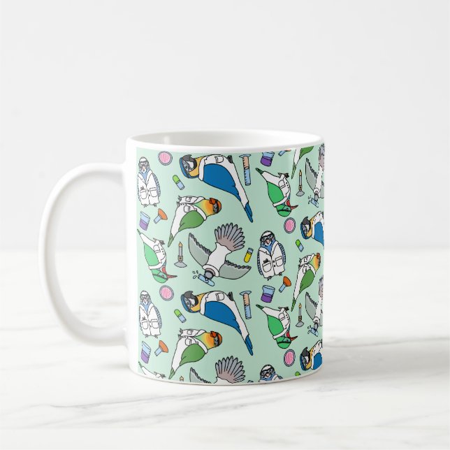 Caneca De Café Pássaros de Laboratório - Ornitologia (Esquerda)