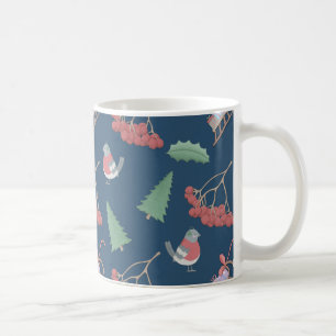 Caneca De Café Pássaros de Natal e Azul-Vedantes