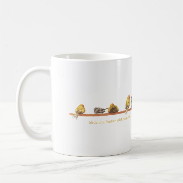 Caneca De Café Pássaros de uma pena (Esquerda)