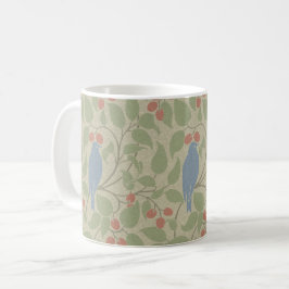 Caneca De Café Pássaros de Voysey em Berry Bush Coffee Mug