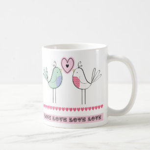 Caneca De Café pássaros do amor