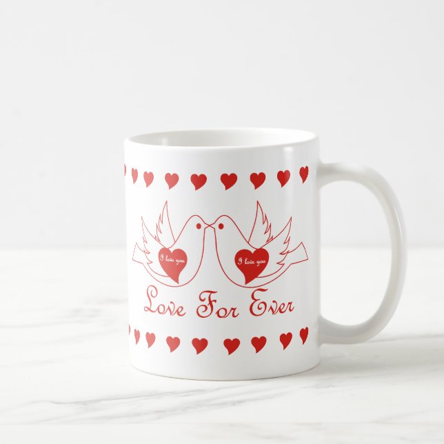 Caneca De Café Pássaros do Amor (Direita)