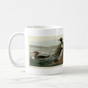 Caneca De Café Pássaros do Goosander (Merganser comum) Audubon