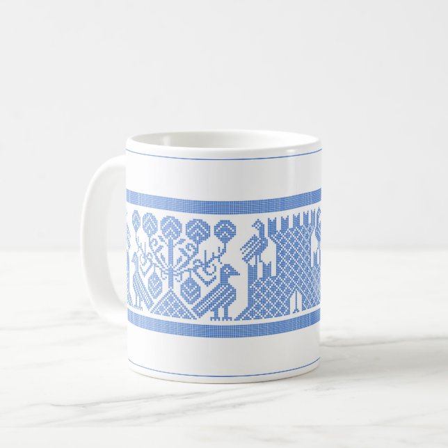 Caneca De Café Pássaros e castelos (Frente Esquerda)