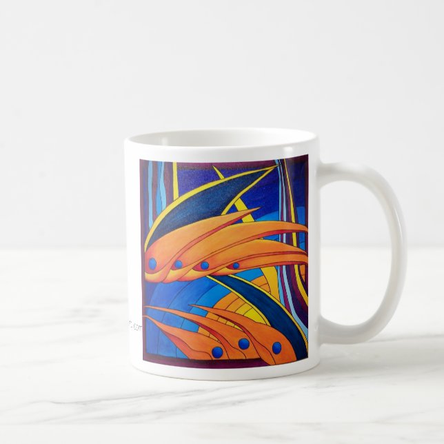 Caneca De Café "Pássaros e paraíso " (Direita)