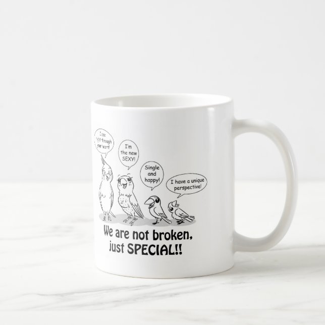 Caneca De Café Pássaros especiais da necessidade (Direita)