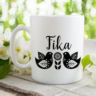 Caneca De Café Pássaros Fika de Scandi