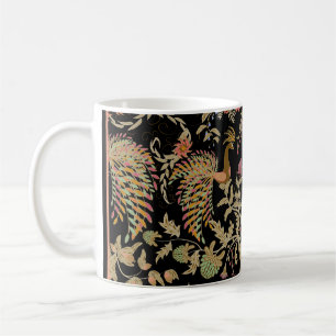 Caneca De Café Pássaros Florais Chineses