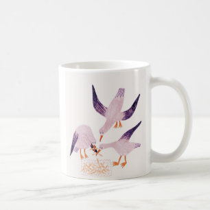 Caneca De Café Pássaros Gentis Se Reunindo – Cena Caprichosa da N