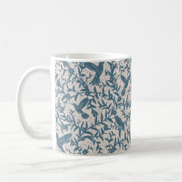 Caneca De Café Pássaros-humanos folhagem de trigo