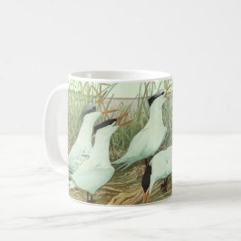 Caneca De Café Pássaros Litorâneos Antigos em uma Marisma por Lou