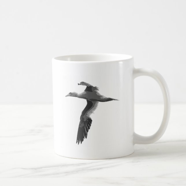 Caneca De Café Pássaros Marinhos Abstratos (Direita)
