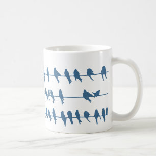 Caneca De Café Pássaros na moda da andorinha do marinho em