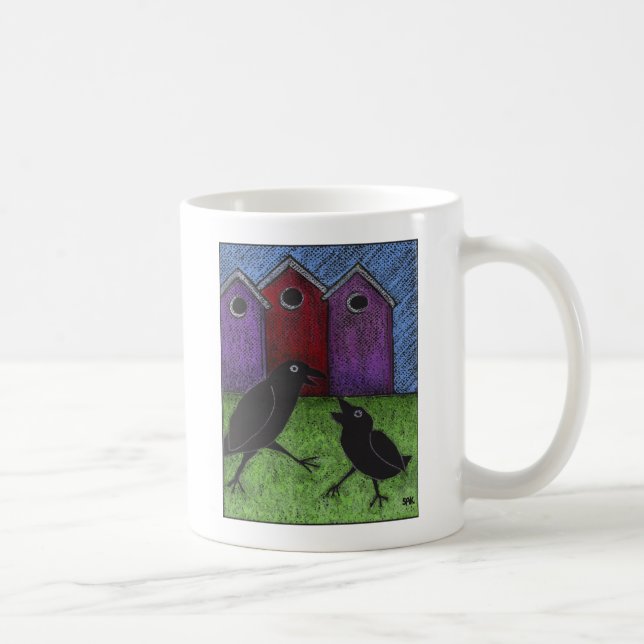 Caneca De Café Pássaros Negros (Direita)