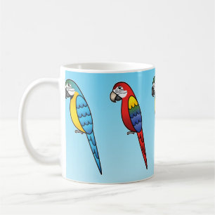 Caneca De Café Pássaros-papagaio-da-índia