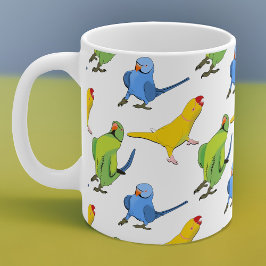 Caneca De Café Pássaros Pet Playful com Pássaros Pet do Pistão Ín