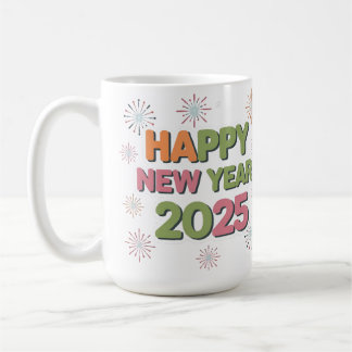 Caneca De Café Passe a alegria de 2025 Mugs Muito Bonitos para o