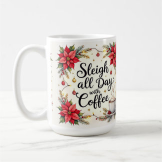 Caneca De Café Passe o dia todo na neve com café 
