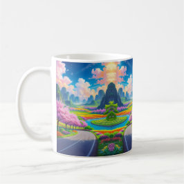 Caneca De Café "Passe para Primavera - Flor Cênico