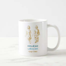Caneca De Café Passeando uma à outra citação inspiracional domést