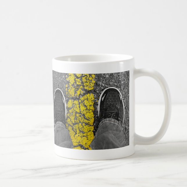 Caneca De Café Passear A Linha Coffee Mug (Direita)