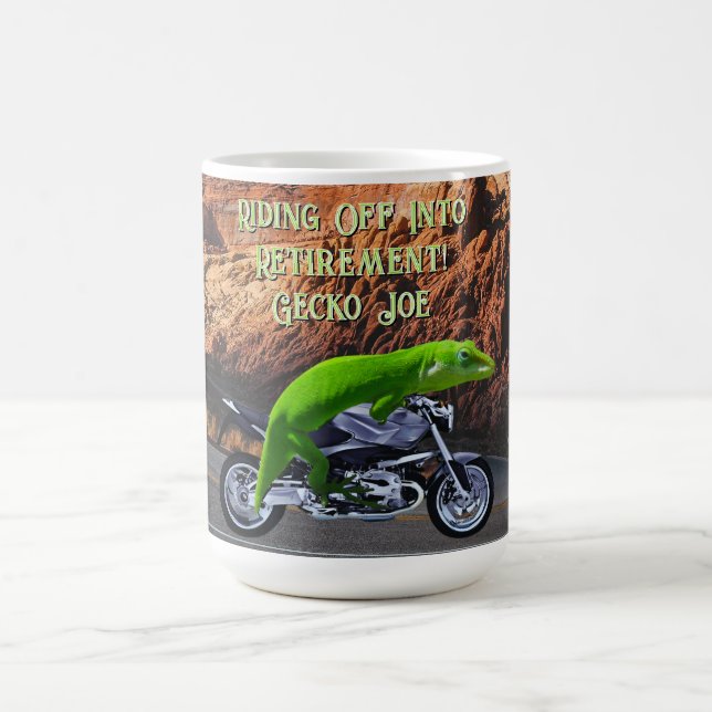 Caneca De Café Passear pela Motocicleta Gecko Personalizada de Re (Centro)